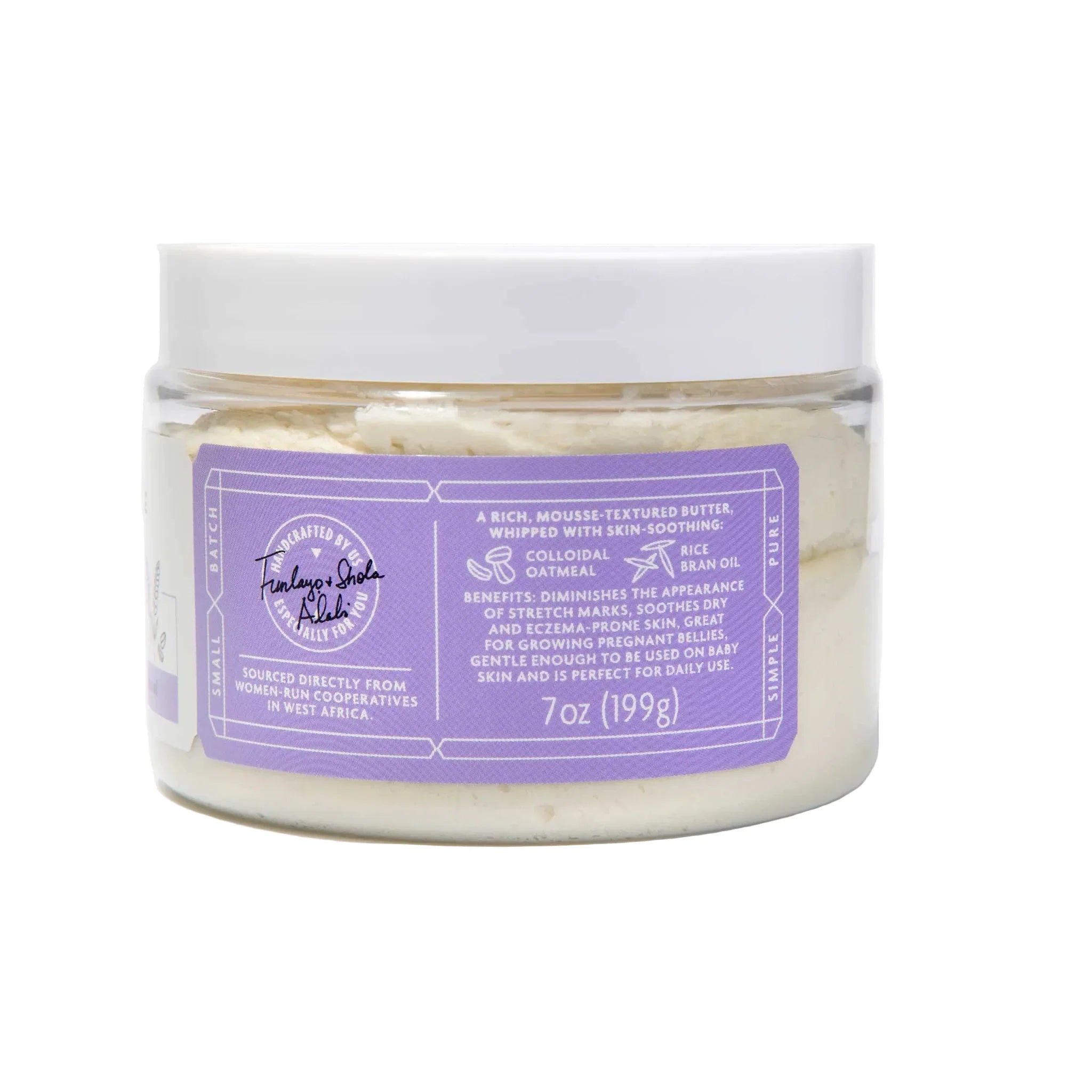 Whipped Shea Body Butter with Colloidal Oatmeal | For Dry, Sensitive and Eczema-Prone Skin